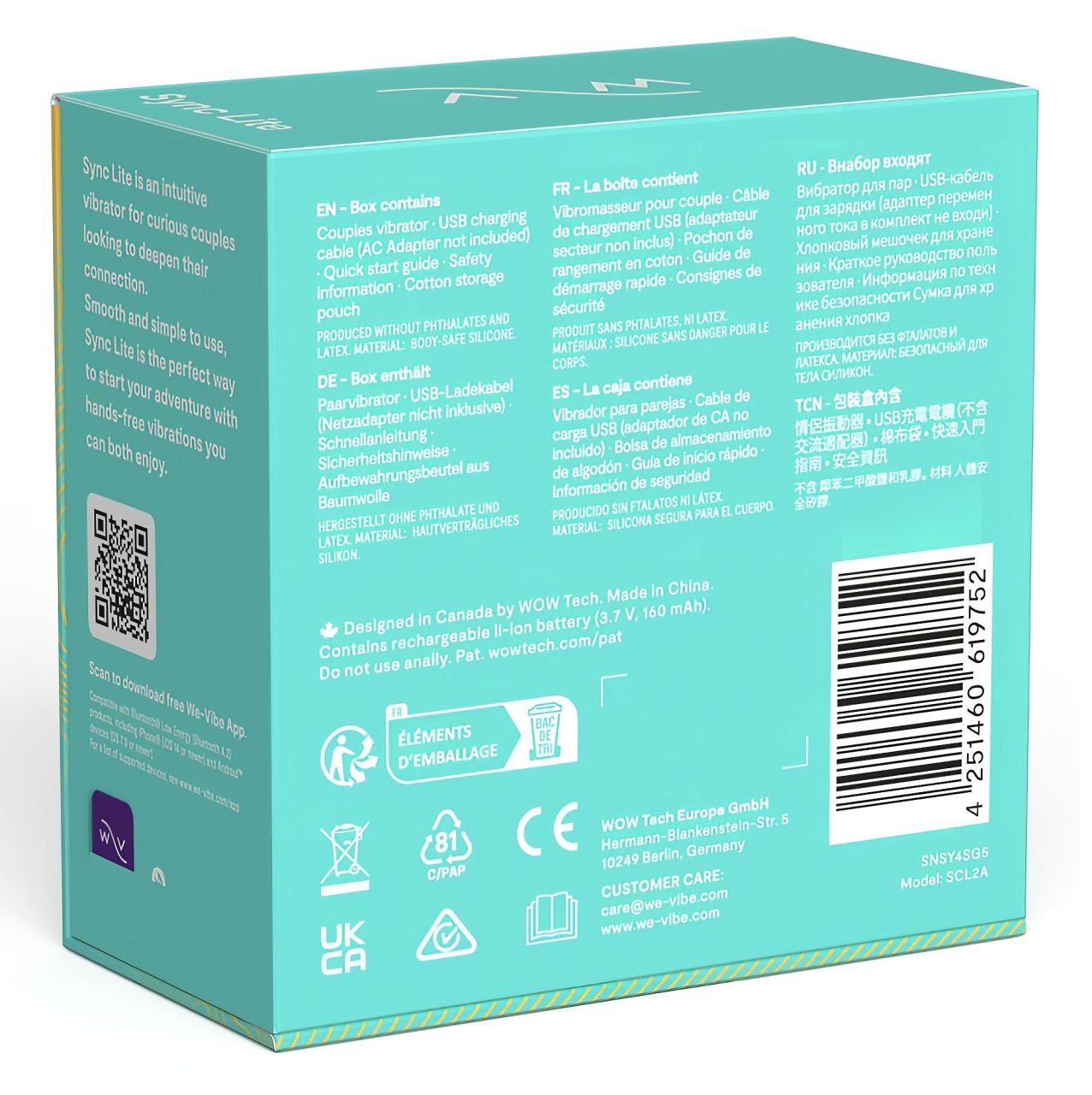 We-Vibe Sync Lite - App- és távirányítós párvibrátor (zöld) We-Vibe Sync Lite - App- és távirányítós párvibrátor (zöld)