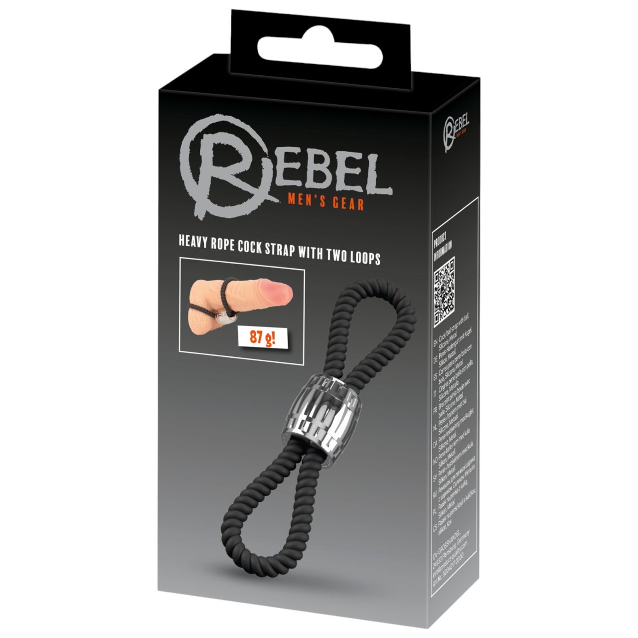 Rebel Cock Strap - állítható dupla péniszhurok szilikonból (87 g)