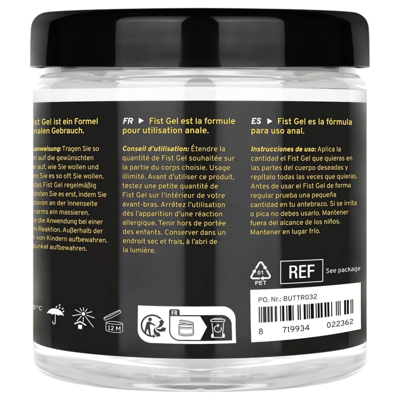 BUTTR - tapadásmentes öklöző (fisting) gél (500 ml)