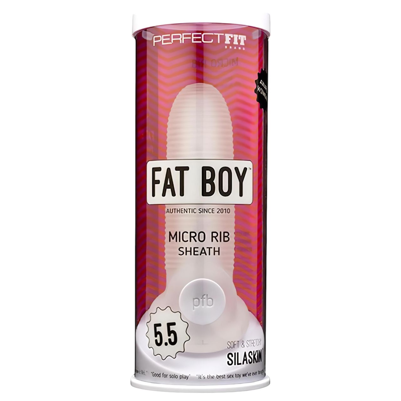 Perfect Fit - Fat Boy Micro Ribbed - péniszköpeny (15 cm, fehér) Perfect Fit - Fat Boy Micro Ribbed - péniszköpeny (15 cm, fehér)