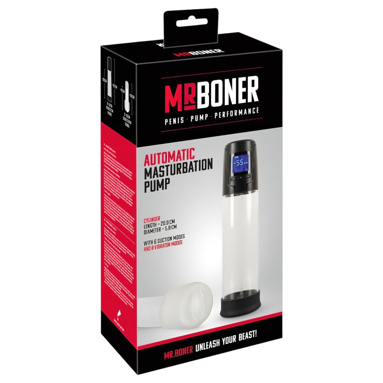 Mister Boner - akkus, automatikus péniszpumpa (fekete-átlátszó) Mister Boner - akkus, automatikus péniszpumpa (fekete-átlátszó)
