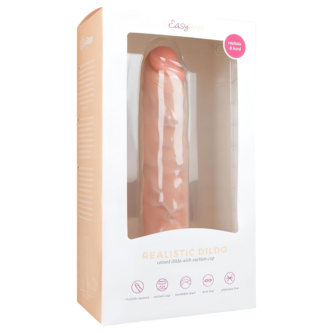 EasyToys - tapadókorongos extra nagy dildó (28,5 cm, natúr) EasyToys - tapadókorongos extra nagy dildó (28,5 cm, natúr)