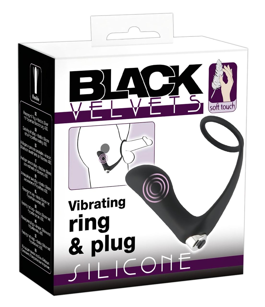 Black Velvets - anál vibrátor péniszgyűrűvel (fekete) Black Velvets - anál vibrátor péniszgyűrűvel (fekete)