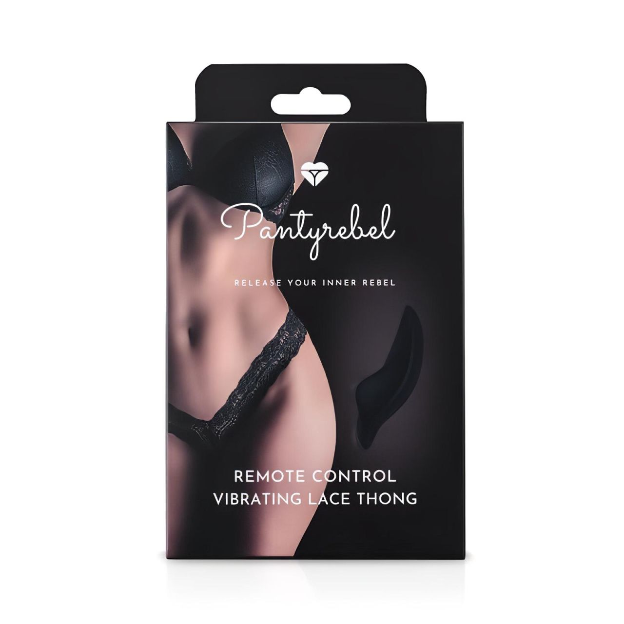 Pantyrebel - akkus, rádiós vibrációs csipke tanga - fekete (S-L) Pantyrebel - akkus, rádiós vibrációs csipke tanga - fekete (S-L)