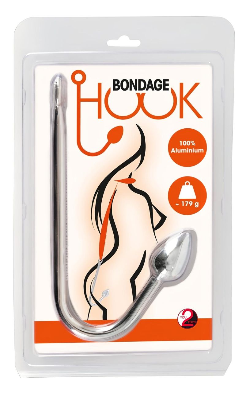 You2Toys - alumínium anál horog (179 g, ezüst) You2Toys - alumínium anál horog (179 g, ezüst)