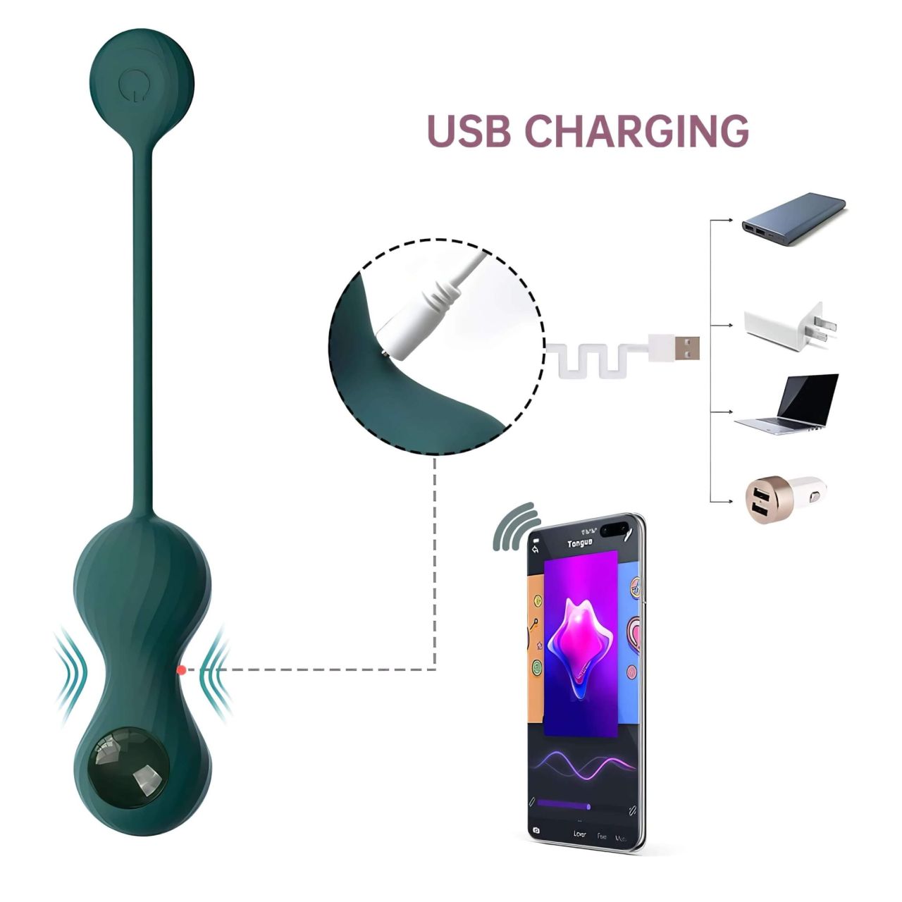 Magic Motion Crystal Duo - okos kegel golyó szett - (zöld) Magic Motion Crystal Duo - okos kegel golyó szett - (zöld)