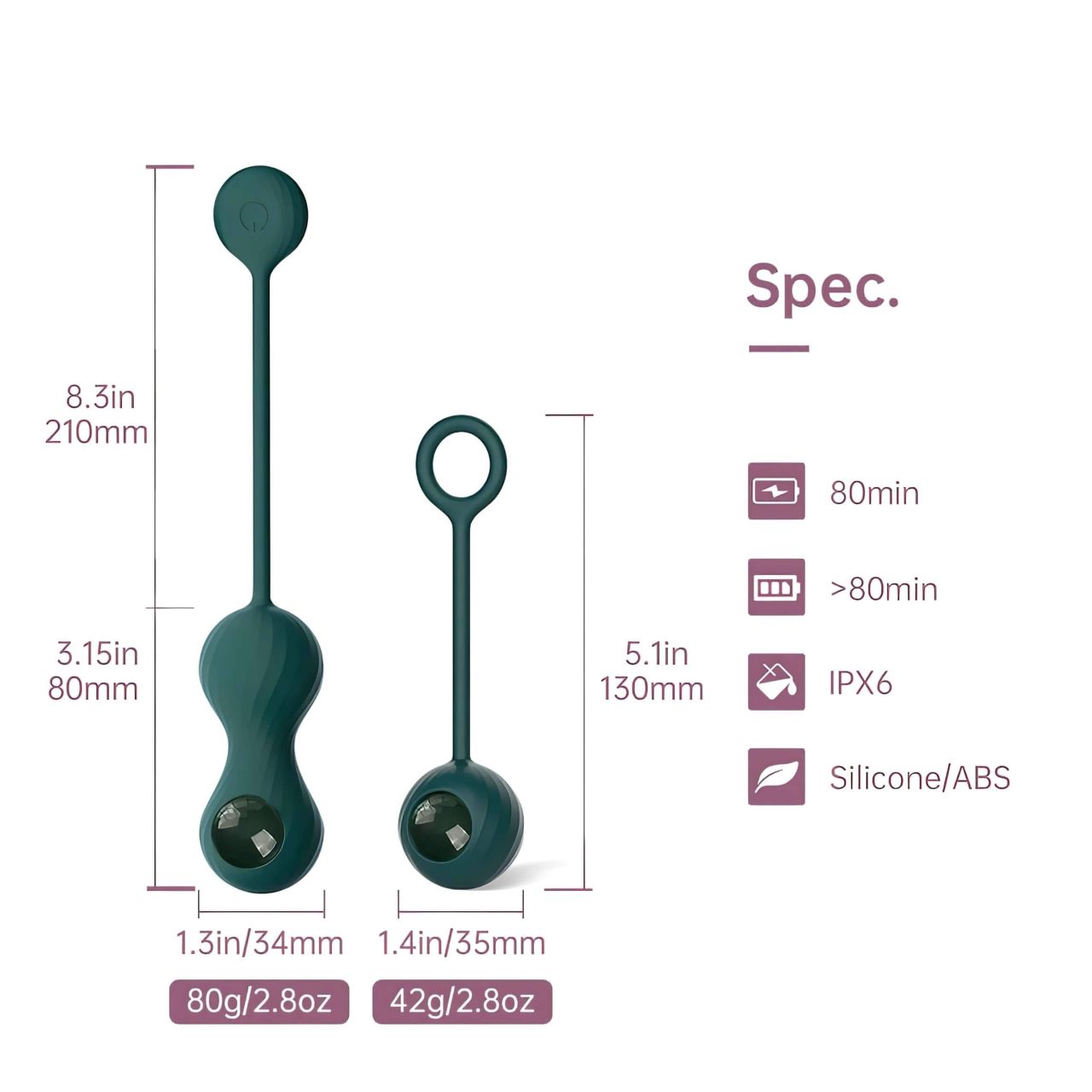 Magic Motion Crystal Duo - okos kegel golyó szett - (zöld) Magic Motion Crystal Duo - okos kegel golyó szett - (zöld)