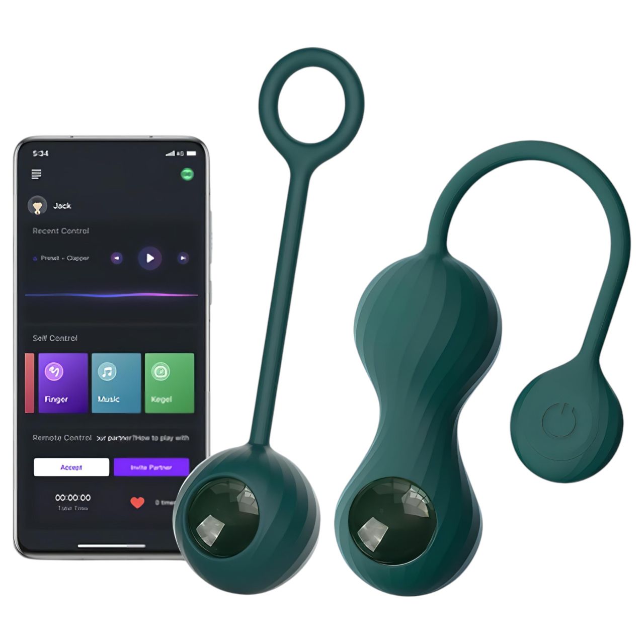 Magic Motion Crystal Duo - okos kegel golyó szett - (zöld) Magic Motion Crystal Duo - okos kegel golyó szett - (zöld)