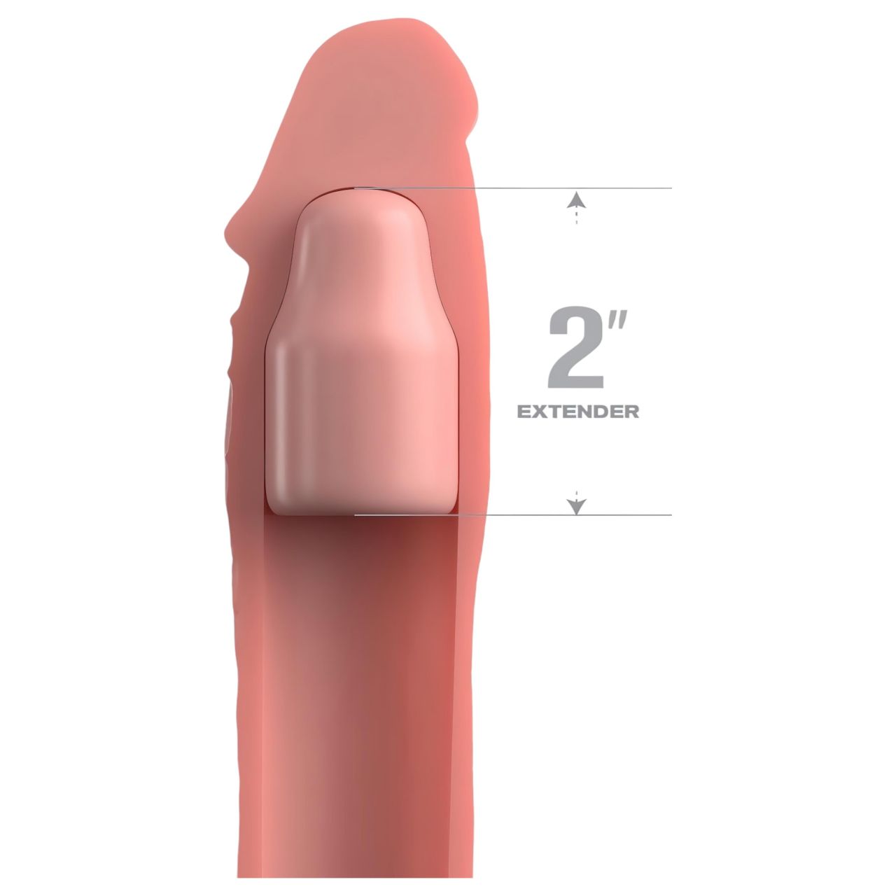Pipedream - X-TENSION Elite 2 - méretre vágható péniszköpeny (testszínű)