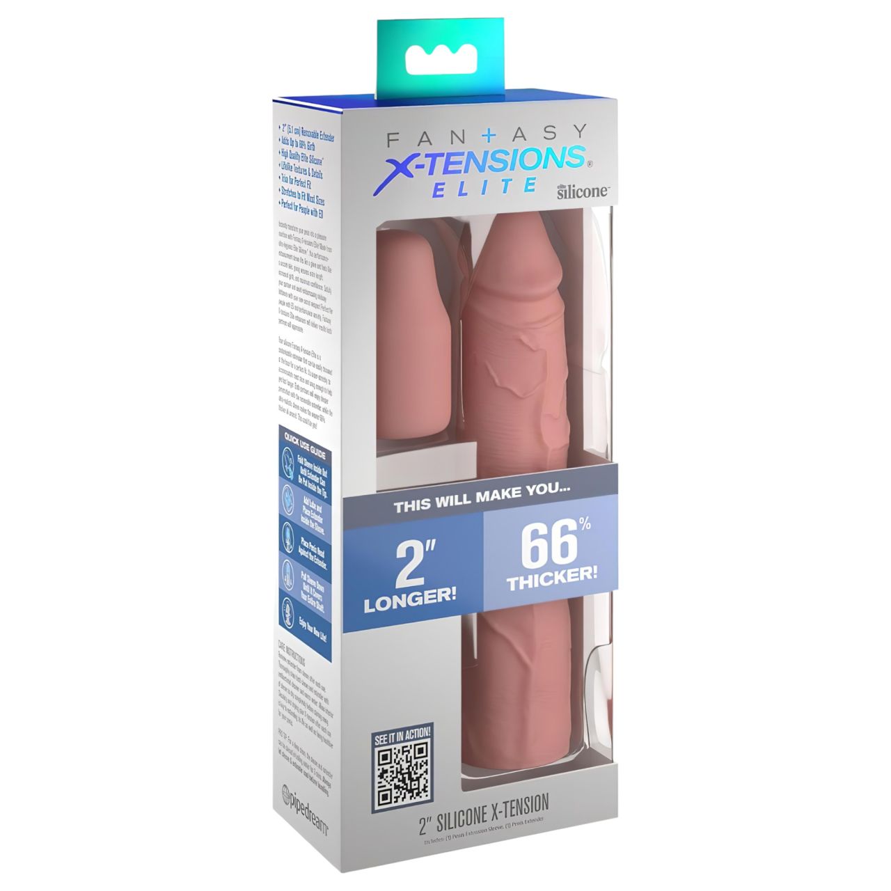 Pipedream - X-TENSION Elite 2 - méretre vágható péniszköpeny (testszínű)