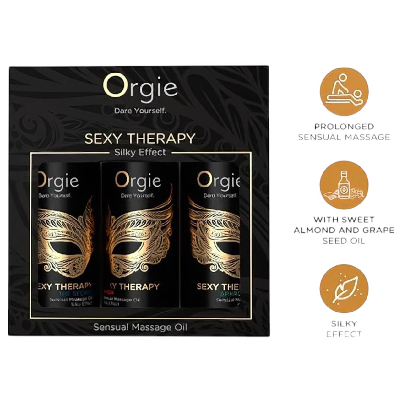 Orgie Sexy Therapy - érzéki masszázsolaj szett (3x30 ml) Orgie Sexy Therapy - érzéki masszázsolaj szett (3x30 ml)