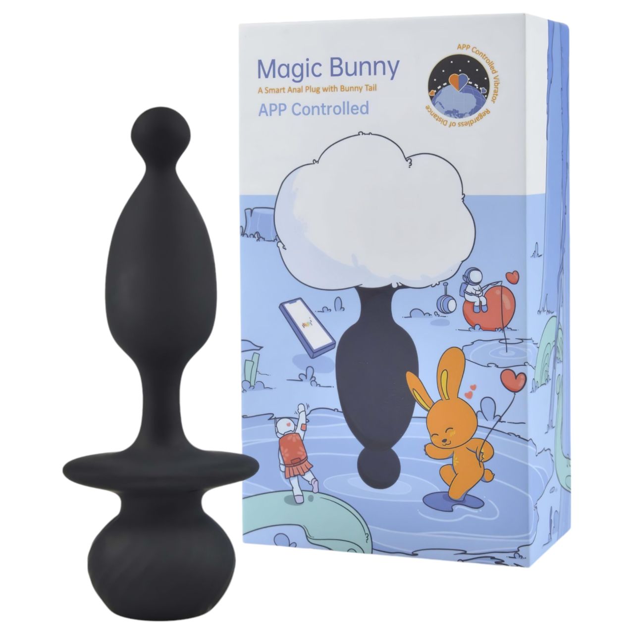 Magic Motion Bunny – App-vezérelt análvibrátor nyuszifarokkal (fehér) Magic Motion Bunny – App-vezérelt análvibrátor nyuszifarokkal (fehér)