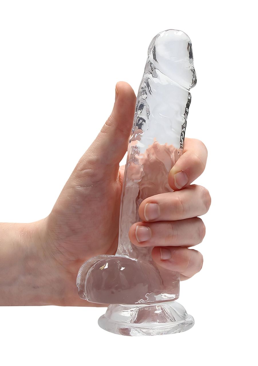 RealRock - átlátszó élethű dildó (átlátszó, 17 cm) RealRock - átlátszó élethű dildó (átlátszó, 17 cm)