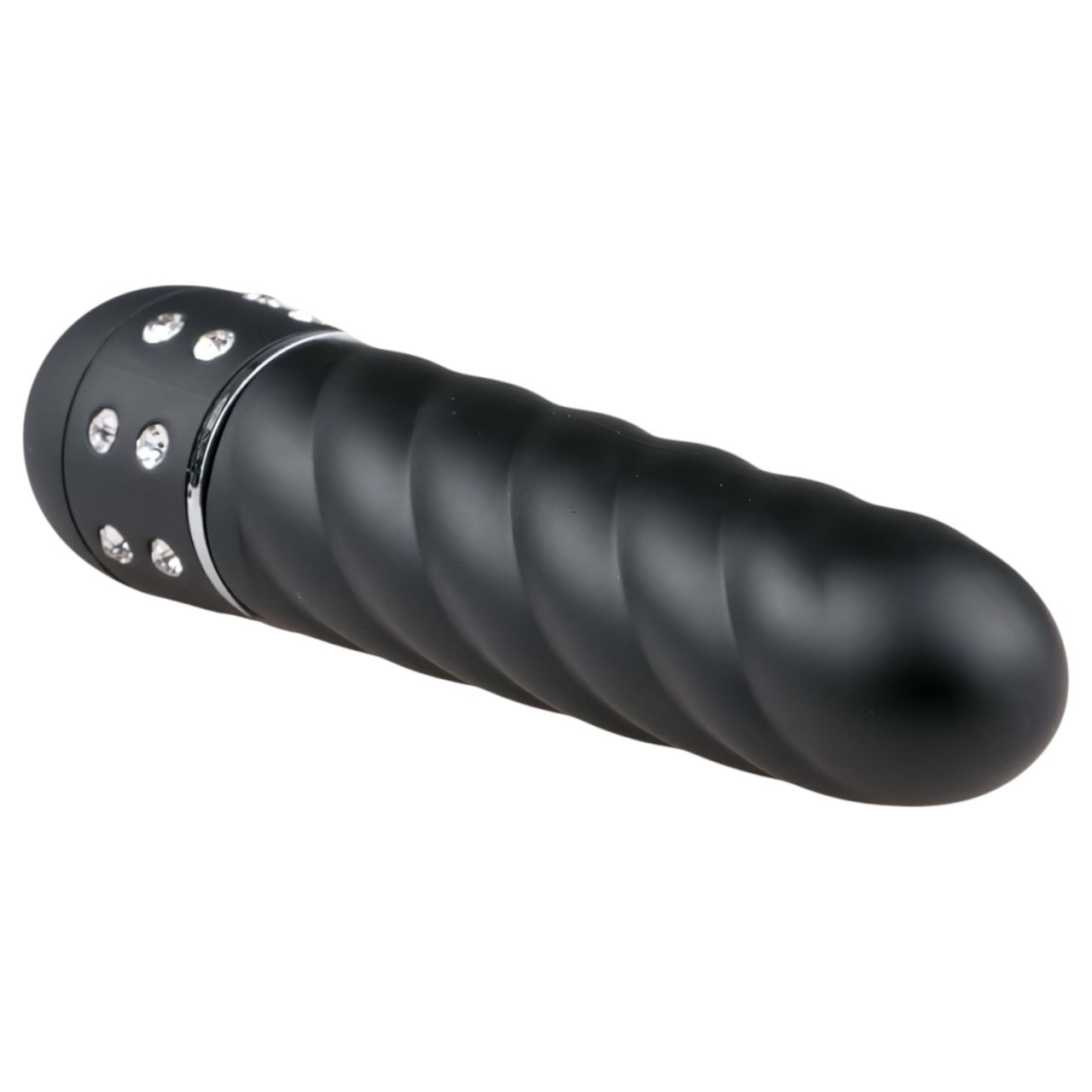 EasyToys Diamond Twirled - csavart rúd vibrátor (fekete) EasyToys Diamond Twirled - csavart rúd vibrátor (fekete)