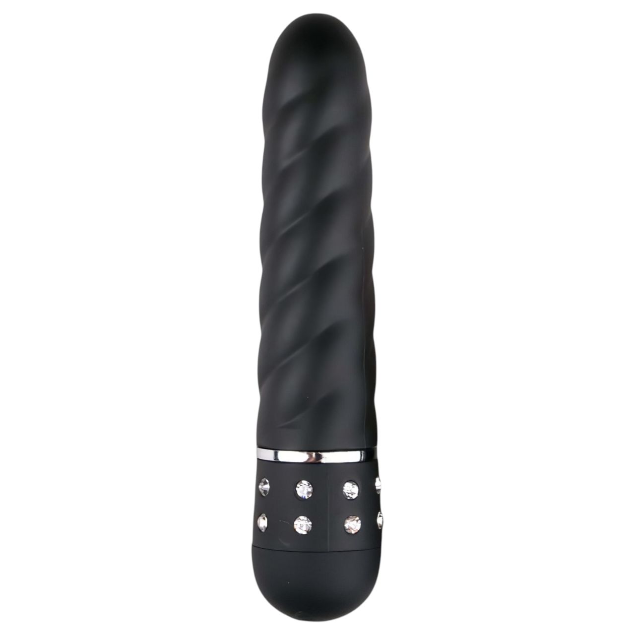 EasyToys Diamond Twirled - csavart rúd vibrátor (fekete) EasyToys Diamond Twirled - csavart rúd vibrátor (fekete)