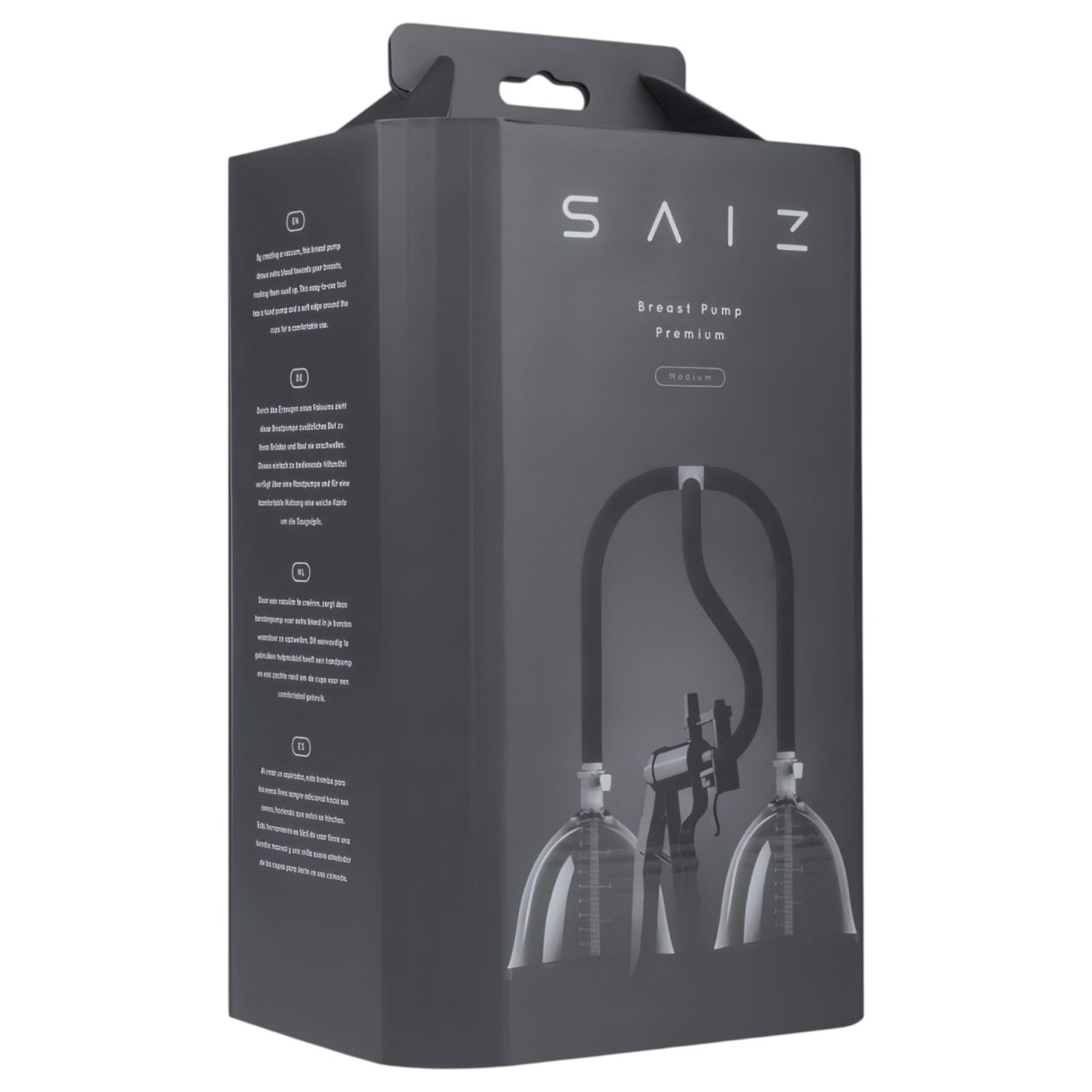 Saiz Premium - dupla mellpumpa - kicsi (átlátszó-fekete) Saiz Premium - dupla mellpumpa - kicsi (átlátszó-fekete)