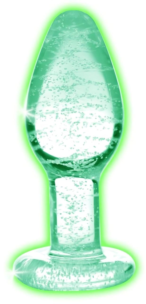 Booty Sparks Glow in the Dark L - üveg butt plug (átlátszó) Booty Sparks Glow in the Dark L - üveg butt plug (átlátszó)