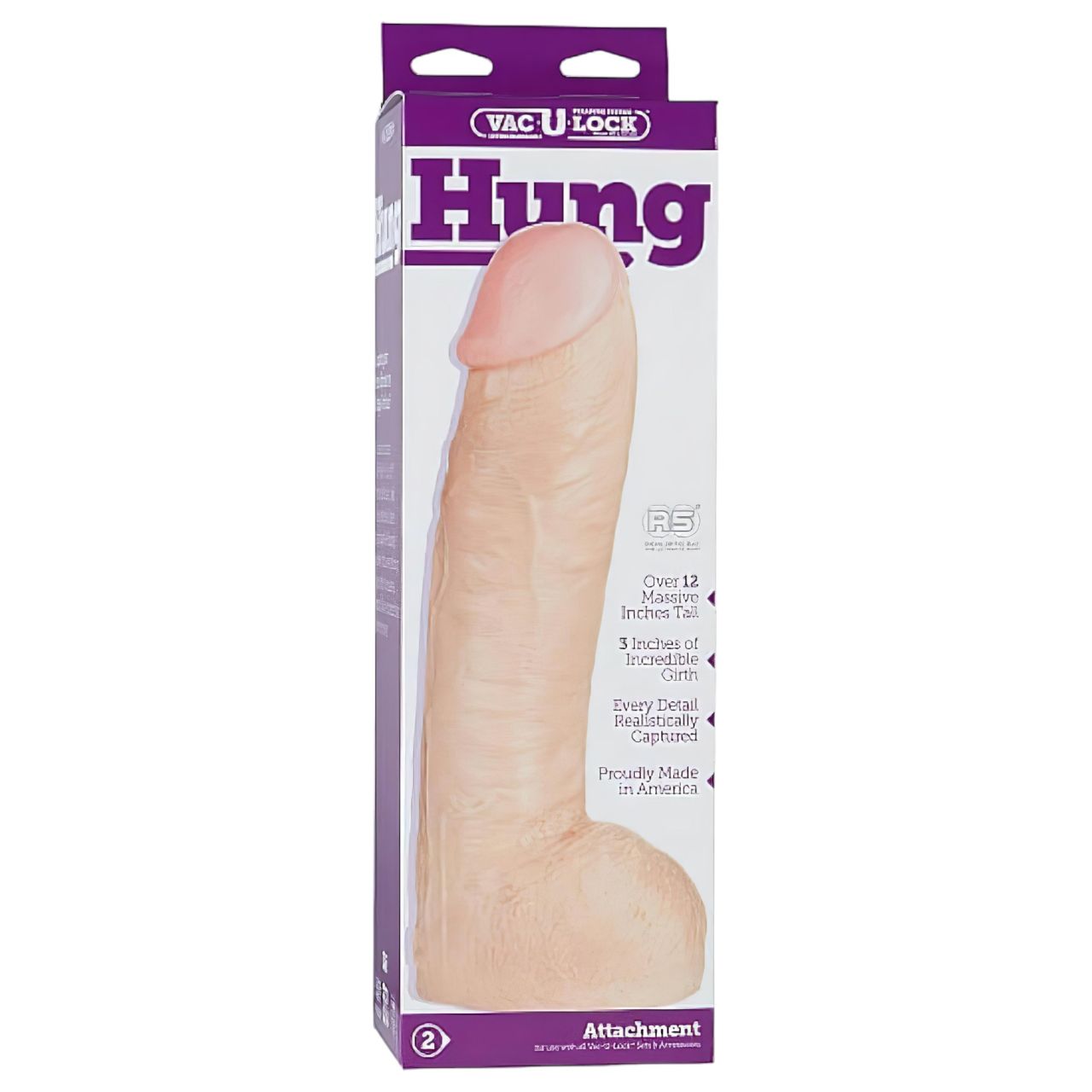 Doc Johnson Vac-U-Lock Hung 12 - élethű, herés dildó (natúr) Doc Johnson Vac-U-Lock Hung 12 - élethű, herés dildó (natúr)
