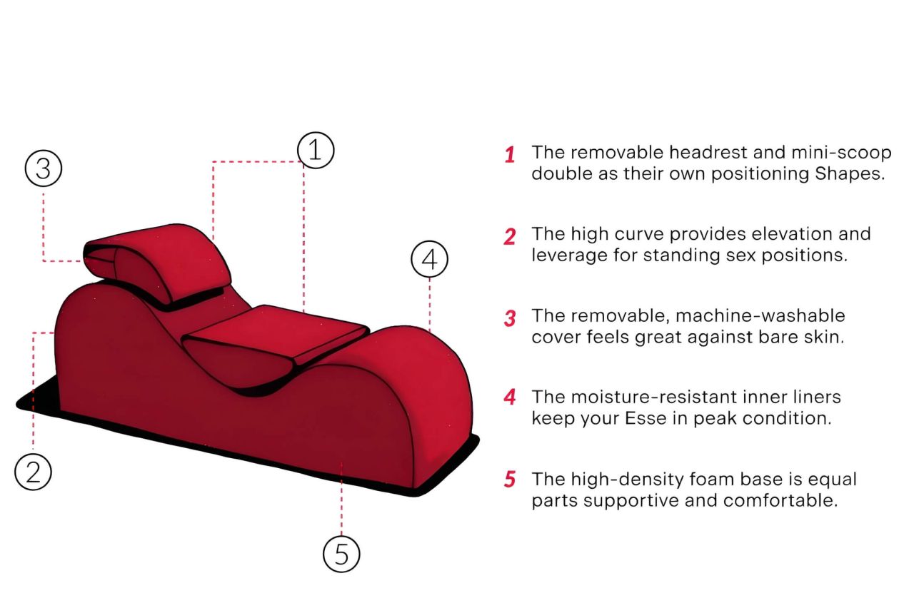 Liberator Esse Lounger - variálható tantra fotel (fekete) Liberator Esse Lounger - variálható tantra fotel (fekete)