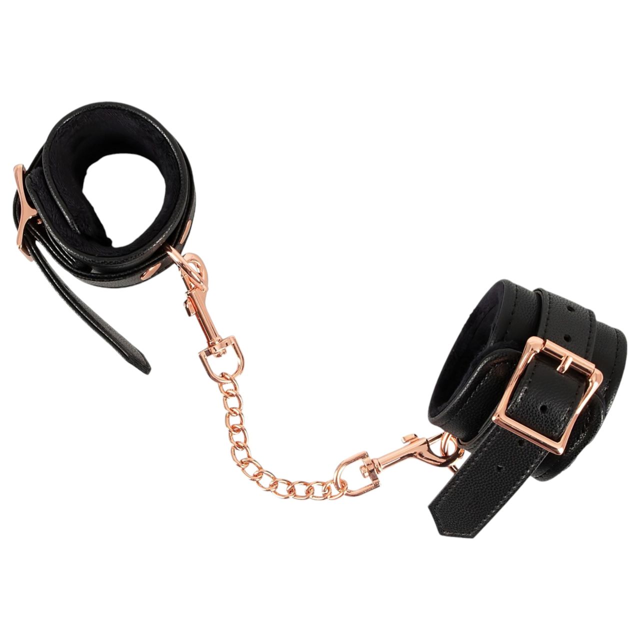 Bad Kitty - bilincsek lánccal (fekete-rosegold) Bad Kitty - bilincsek lánccal (fekete-rosegold)