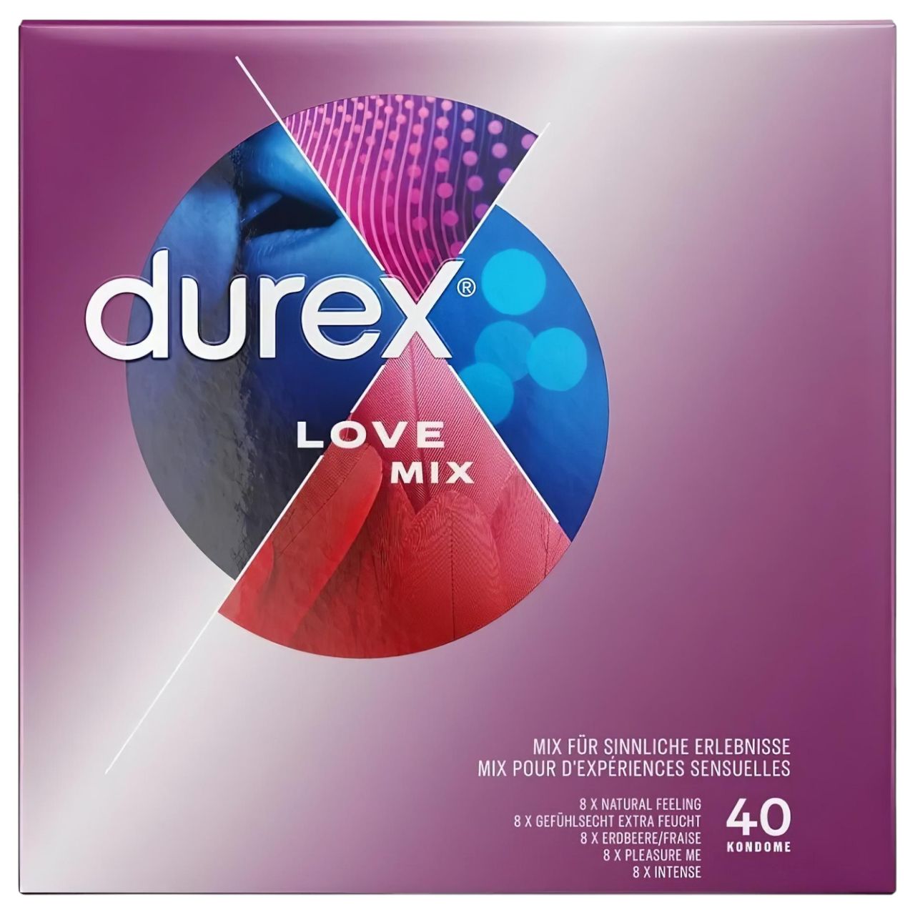 Durex Love Mix - óvszer csomag (40 db) Durex Love Mix - óvszer csomag (40 db)