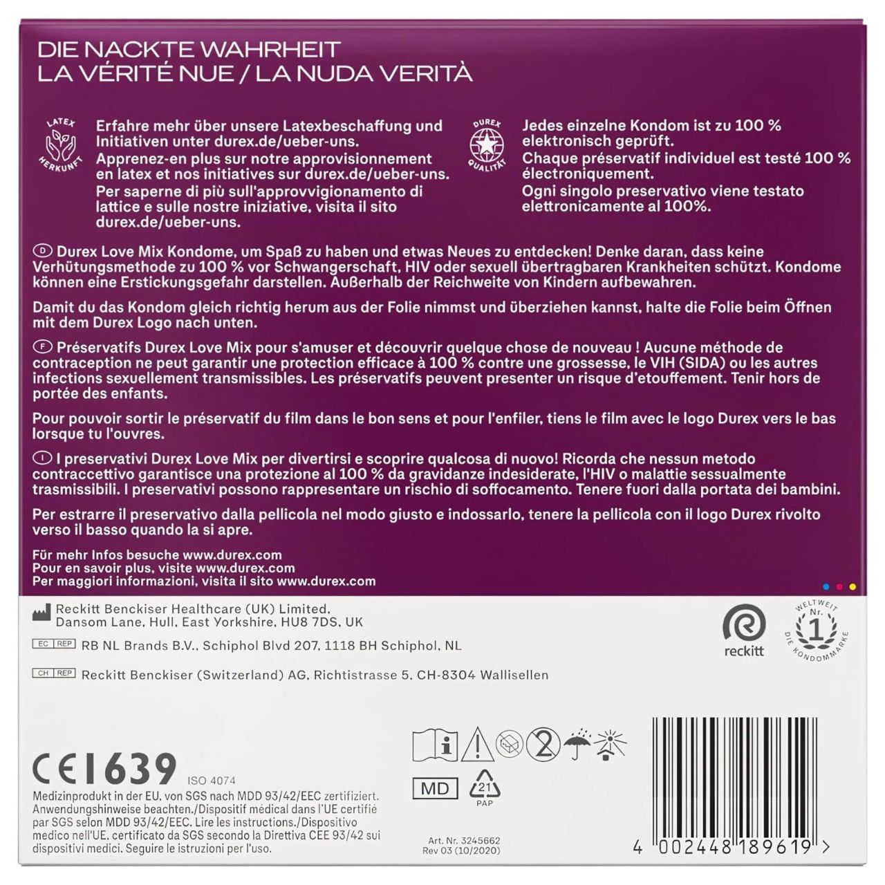 Durex Love Mix - óvszer csomag (40 db) Durex Love Mix - óvszer csomag (40 db)