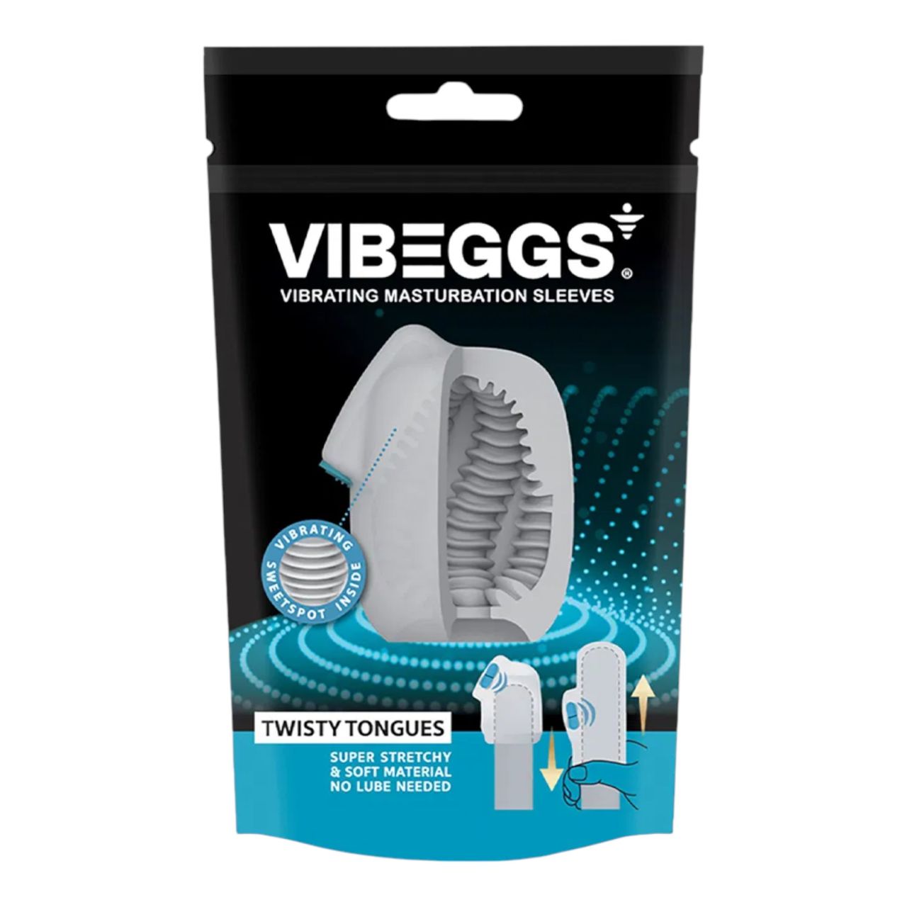 VIBEGGS Twisty Tongues - vibrációs tojás maszturbátor (fehér) VIBEGGS Twisty Tongues - vibrációs tojás maszturbátor (fehér)
