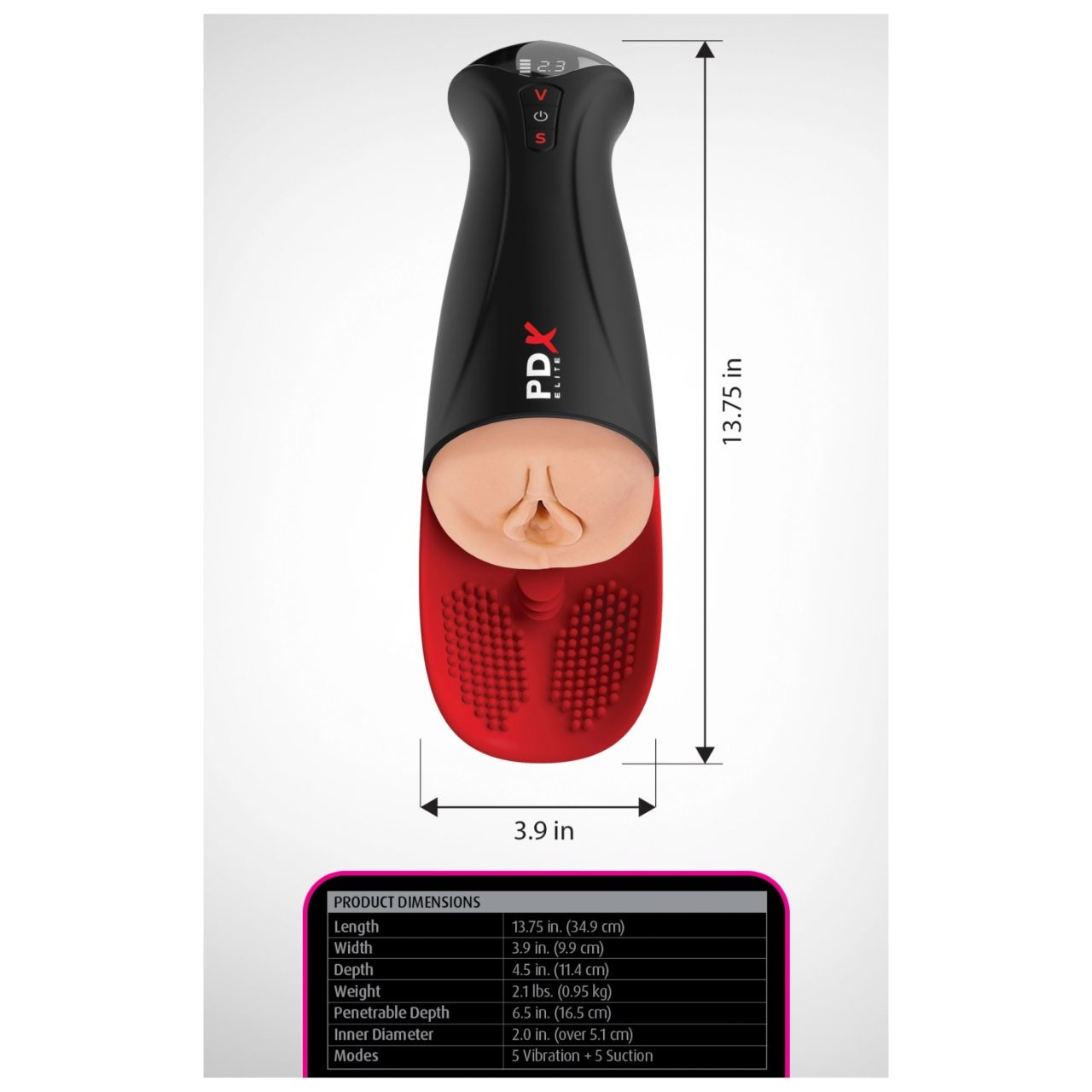 PDX Elite Fuck-O-Mat Pro XL - stimulált szívó rezgő maszturbátor (fekete) PDX Elite Fuck-O-Mat Pro XL - stimulált szívó rezgő maszturbátor (fekete)