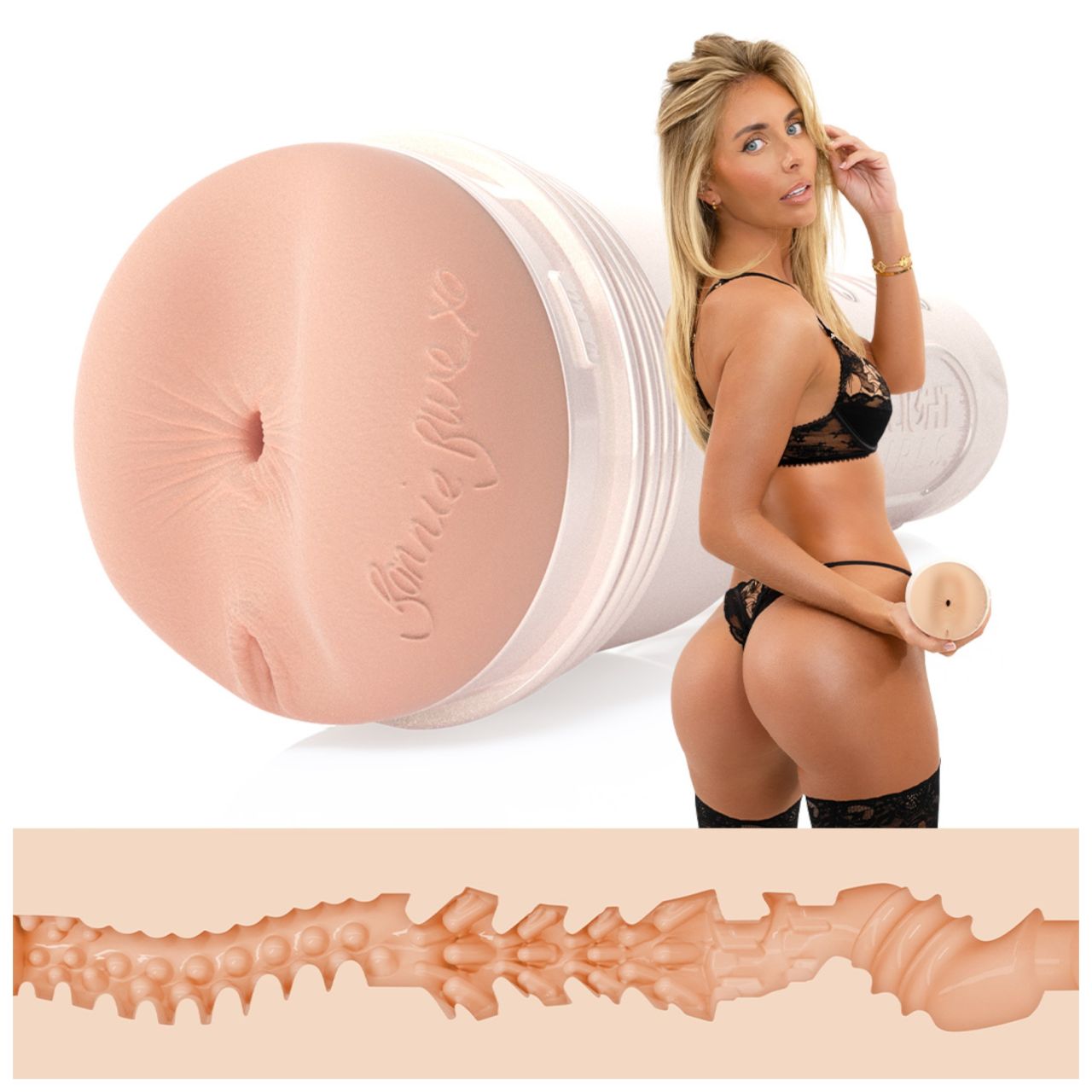 Fleshlight Bonnie Blue Zero - popsi maszturbátor (natúr) Fleshlight Bonnie Blue Zero - popsi maszturbátor (natúr)