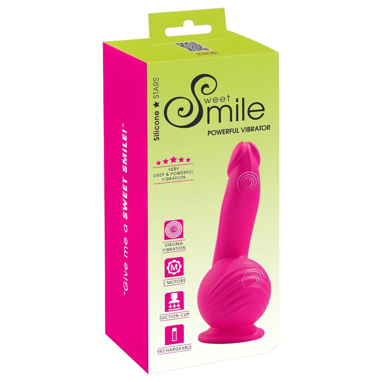 SMILE Powerful - akkus, 2 motoros tapadókorongos vibrátor (pink) SMILE Powerful - akkus, 2 motoros tapadókorongos vibrátor (pink)