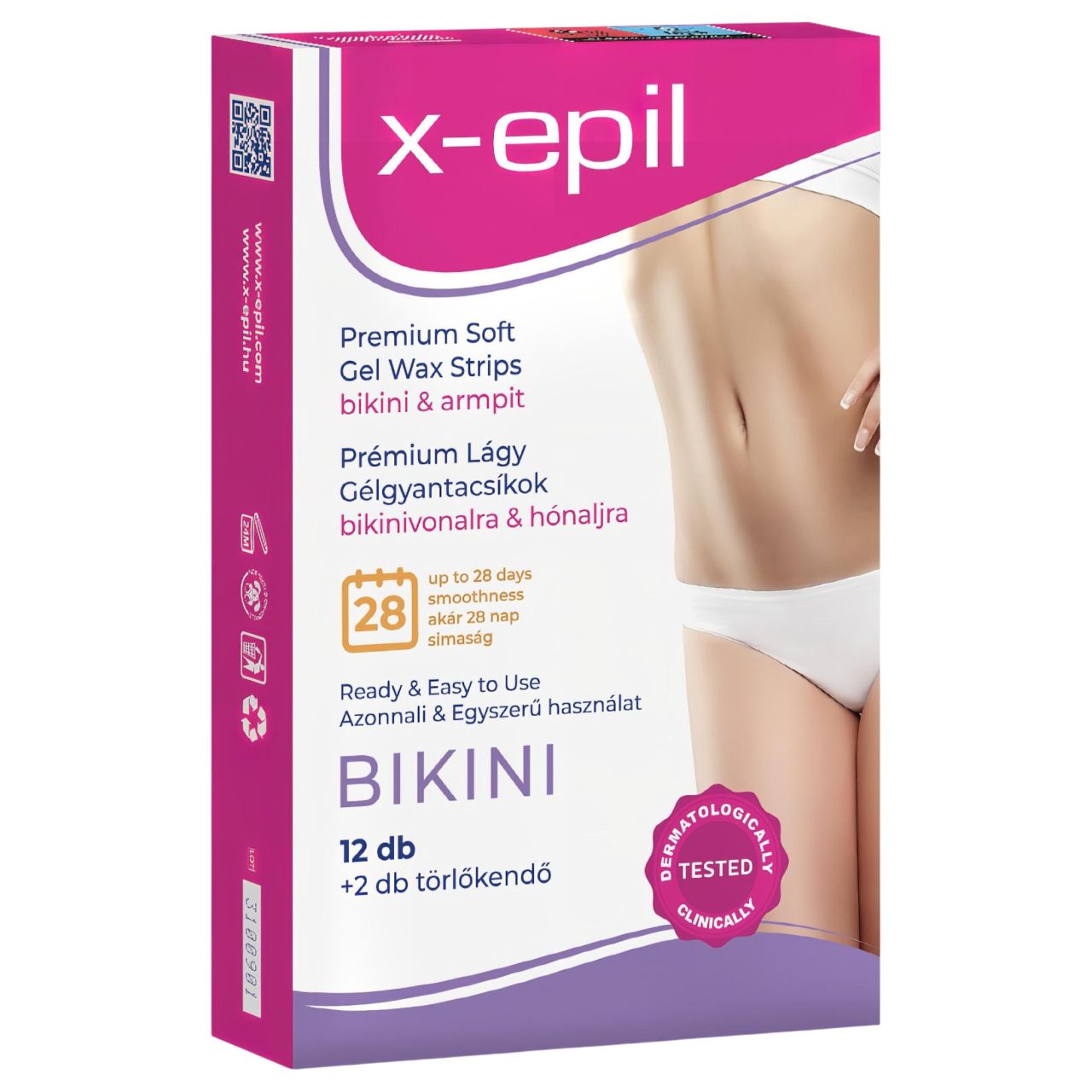 X-Epil - használatra kész gyantacsík 12 db - bikini/hónalj X-Epil - használatra kész gyantacsík 12 db - bikini/hónalj