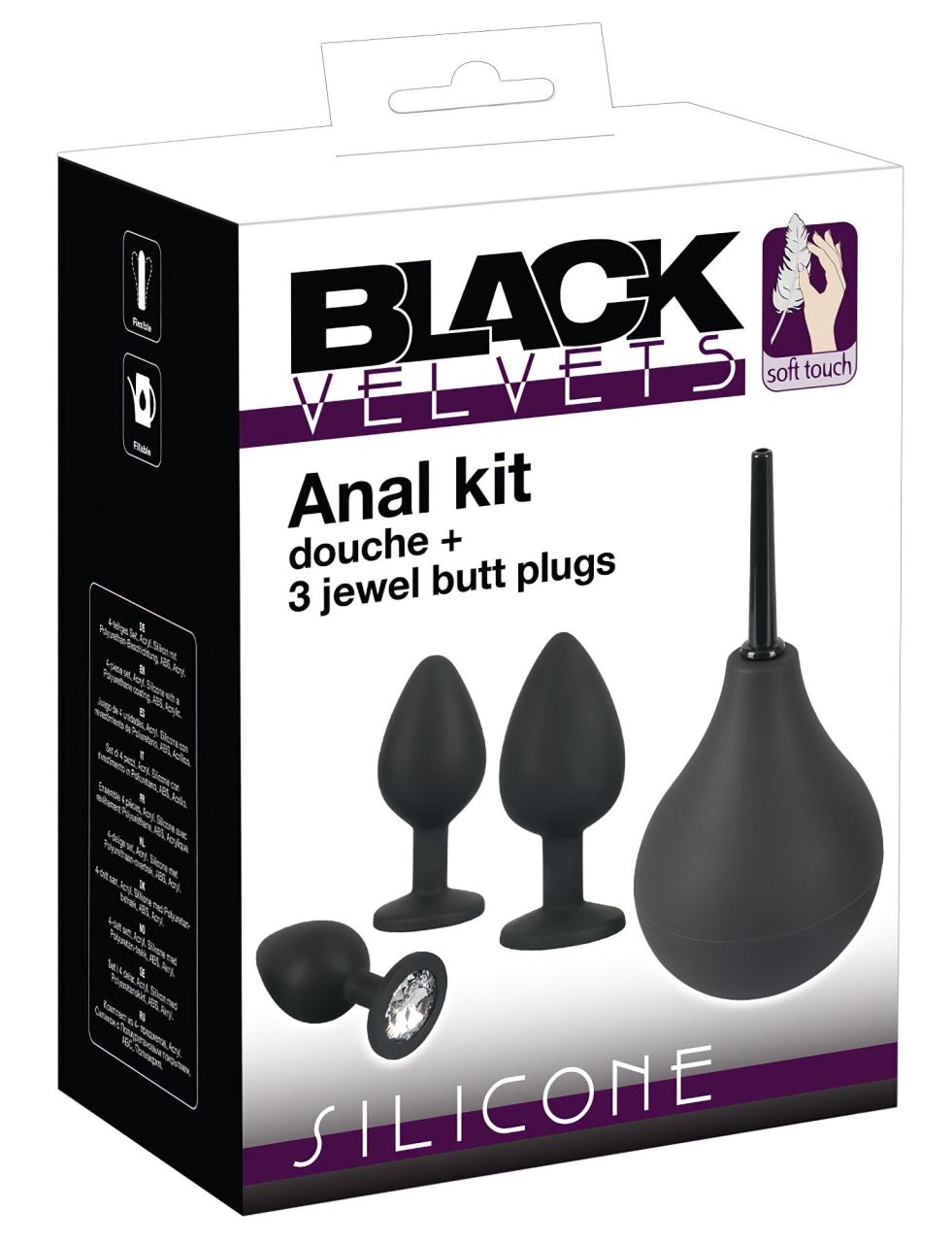 Black Velvets - anál plug szett (4 részes, fekete) Black Velvets - anál plug szett (4 részes, fekete)