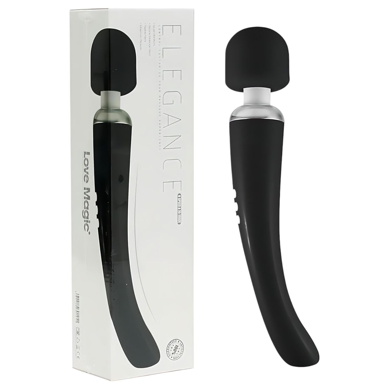 Love Magic Elegance Wand - akkus, masszírozó vibrátor (fekete) Love Magic Elegance Wand - akkus, masszírozó vibrátor (fekete)