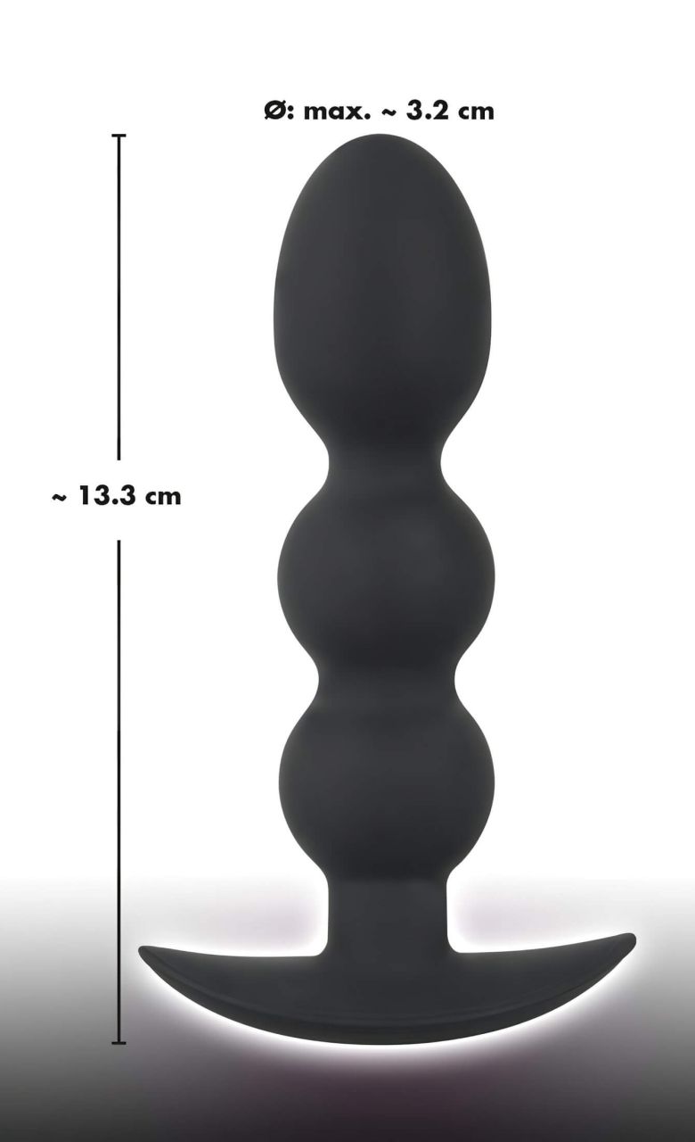 Black Velvets Heavy - 145 g-os gömbös anál plug (fekete) Black Velvets Heavy - 145 g-os gömbös anál plug (fekete)