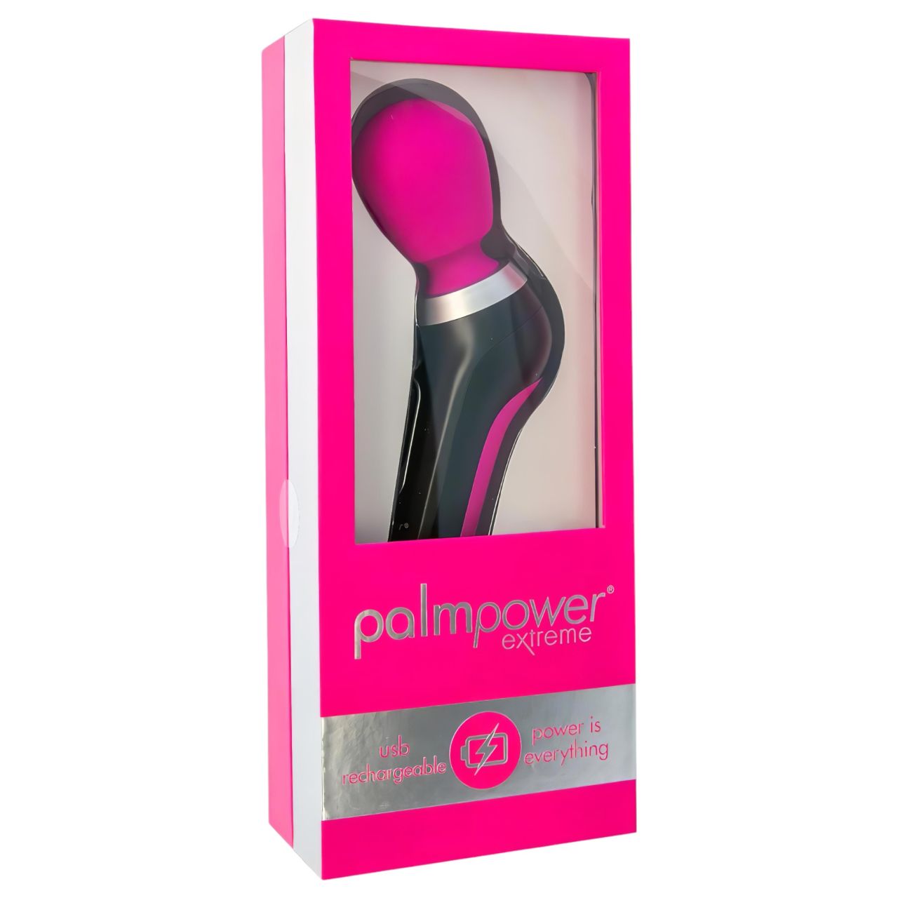 PalmPower Extreme Wand - akkus masszírozó vibrátor (pink-fekete) PalmPower Extreme Wand - akkus masszírozó vibrátor (pink-fekete)
