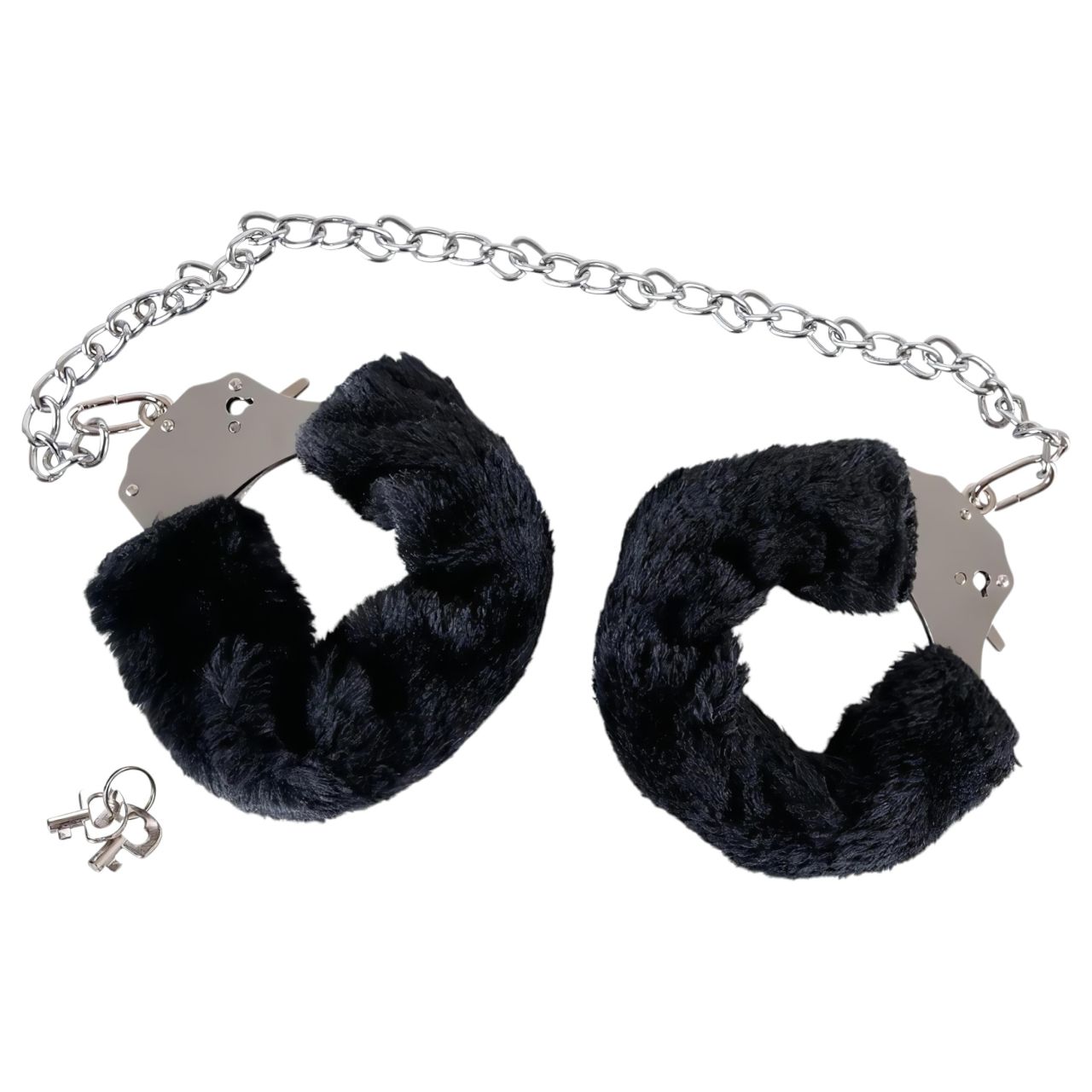 You2Toys - Plüss bilincs hosszú lánccal (fekete) You2Toys - Plüss bilincs hosszú lánccal (fekete)