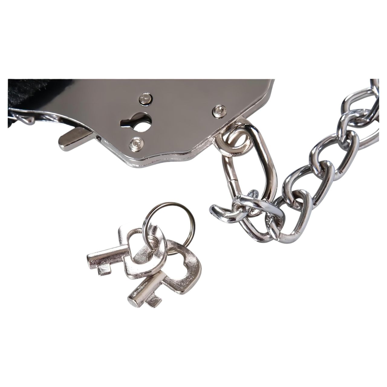 You2Toys - Plüss bilincs hosszú lánccal (fekete) You2Toys - Plüss bilincs hosszú lánccal (fekete)