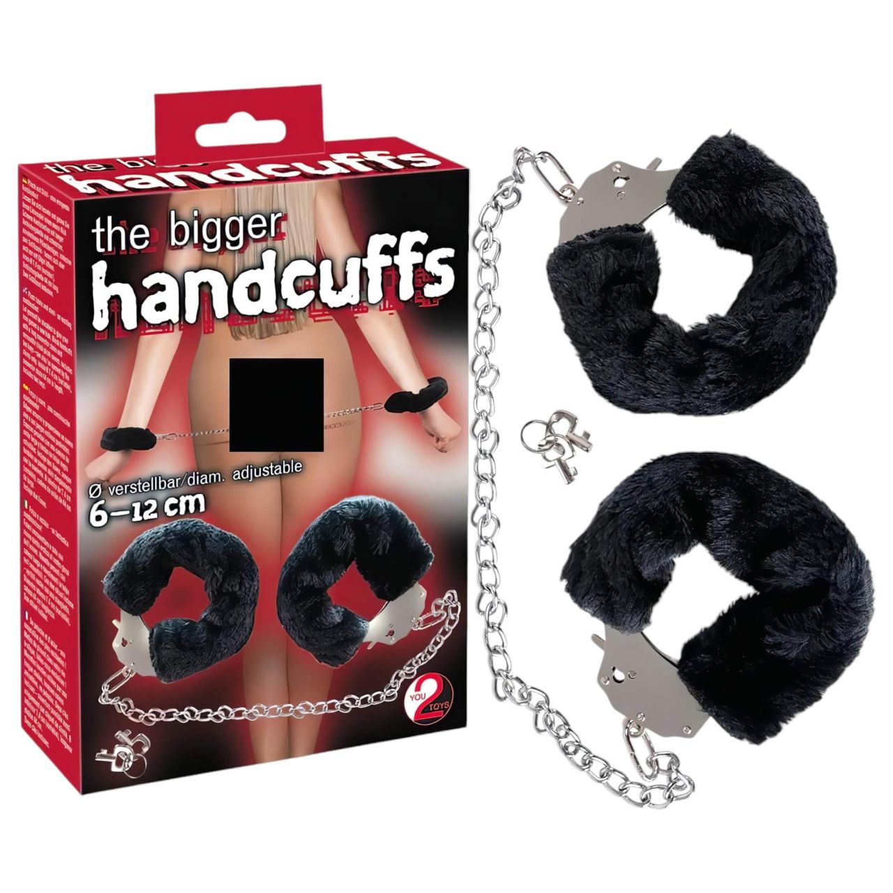 You2Toys - Plüss bilincs hosszú lánccal (fekete) You2Toys - Plüss bilincs hosszú lánccal (fekete)