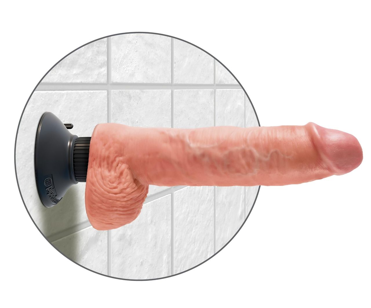 King Cock 10 tapadókorongos vibrátor (25 cm, testszínű) King Cock 10 tapadókorongos vibrátor (25 cm, testszínű)