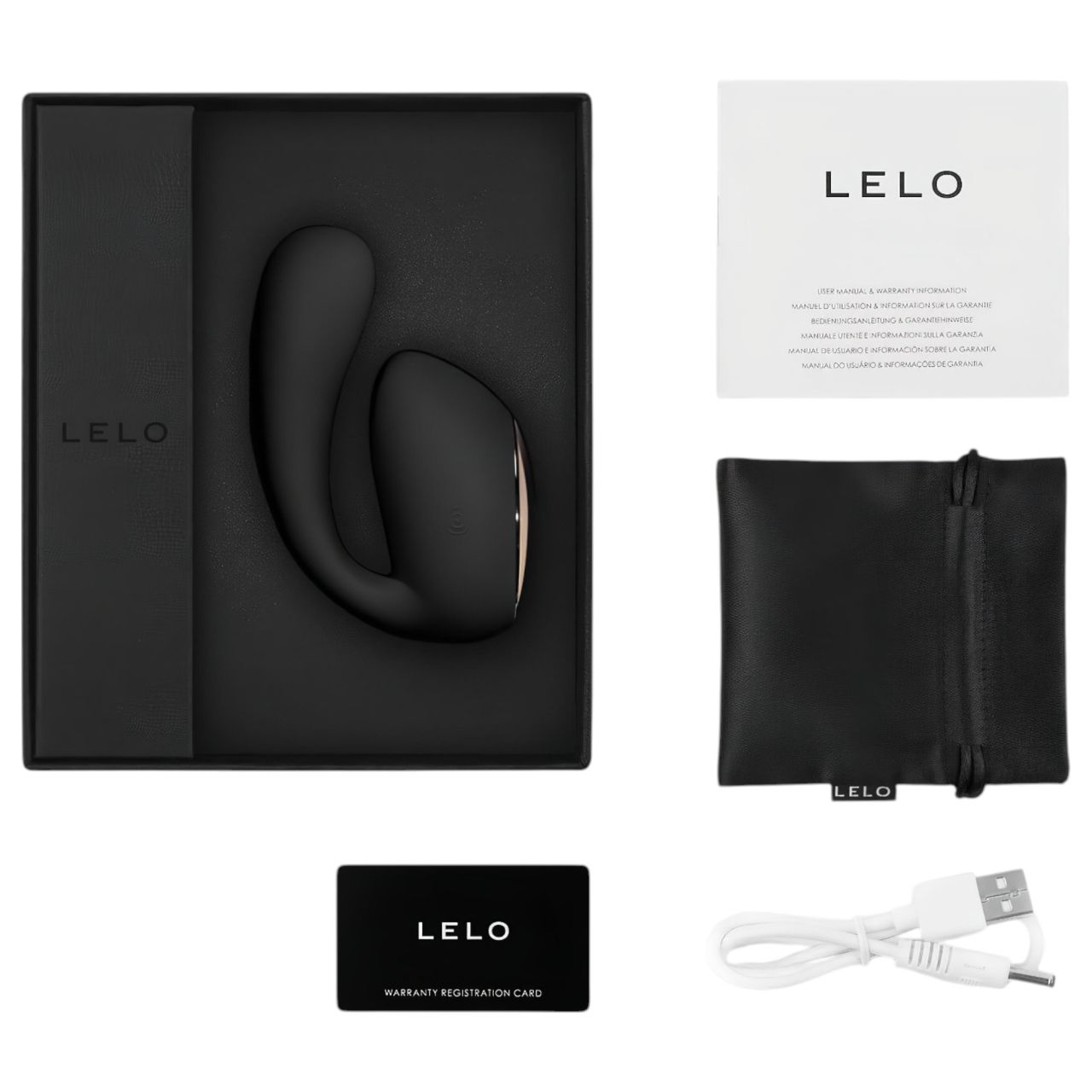 LELO Ida Wave – App-vezérelt rezgő-forgó vibrátor (fekete)