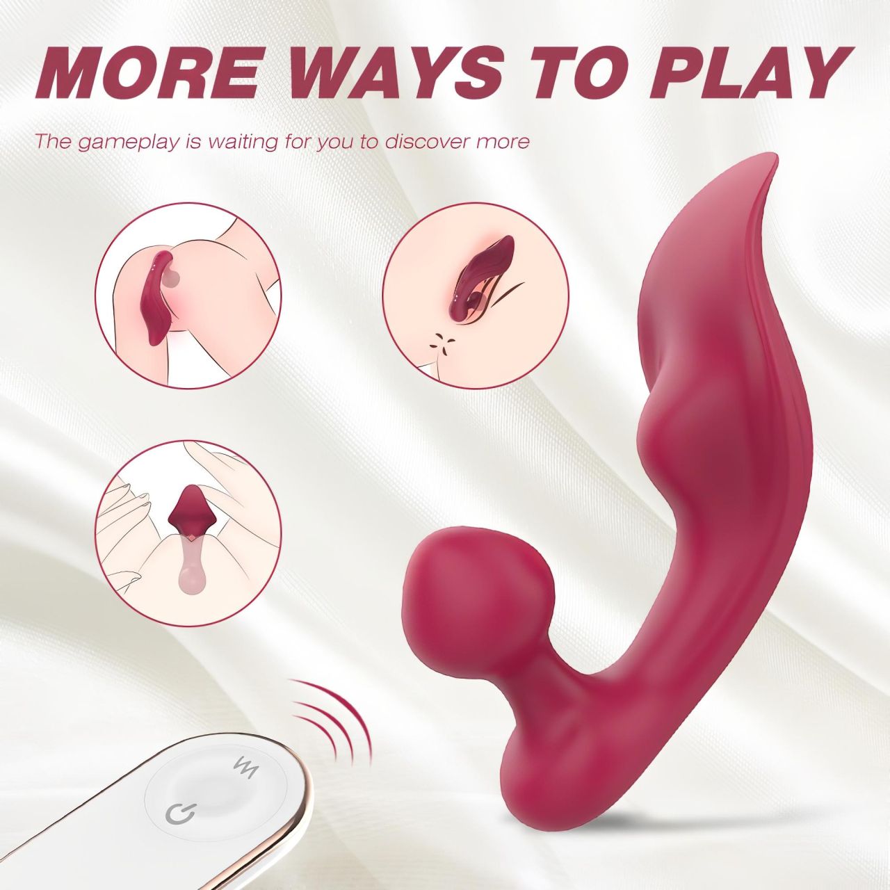 Sex HD Chomper - csikló- és anál vibrátor (piros) Sex HD Chomper - csikló- és anál vibrátor (piros)