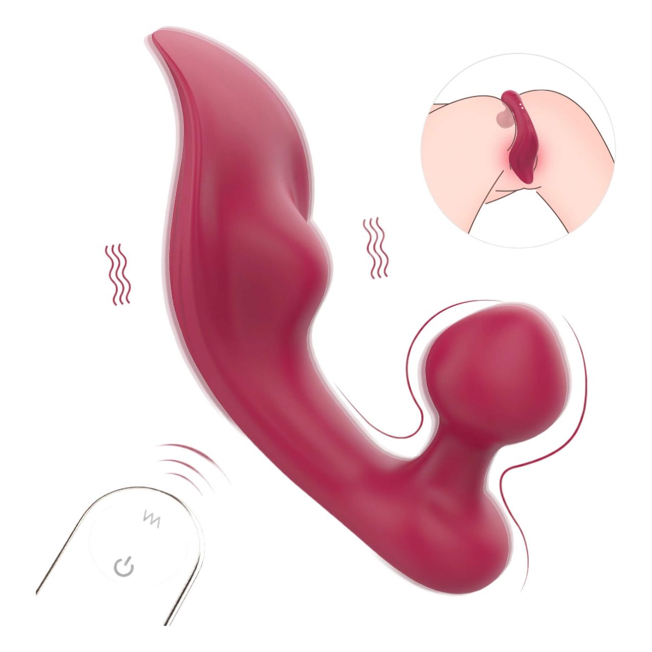 Sex HD Chomper - csikló- és anál vibrátor (piros) Sex HD Chomper - csikló- és anál vibrátor (piros)