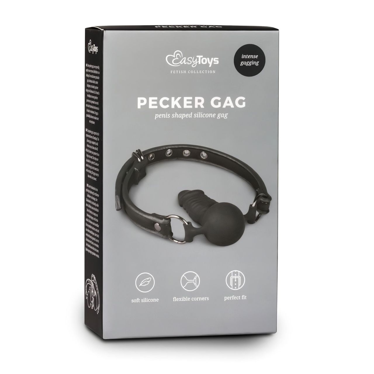 EasyToys - szájpecek belső dildóval (fekete) EasyToys - szájpecek belső dildóval (fekete)