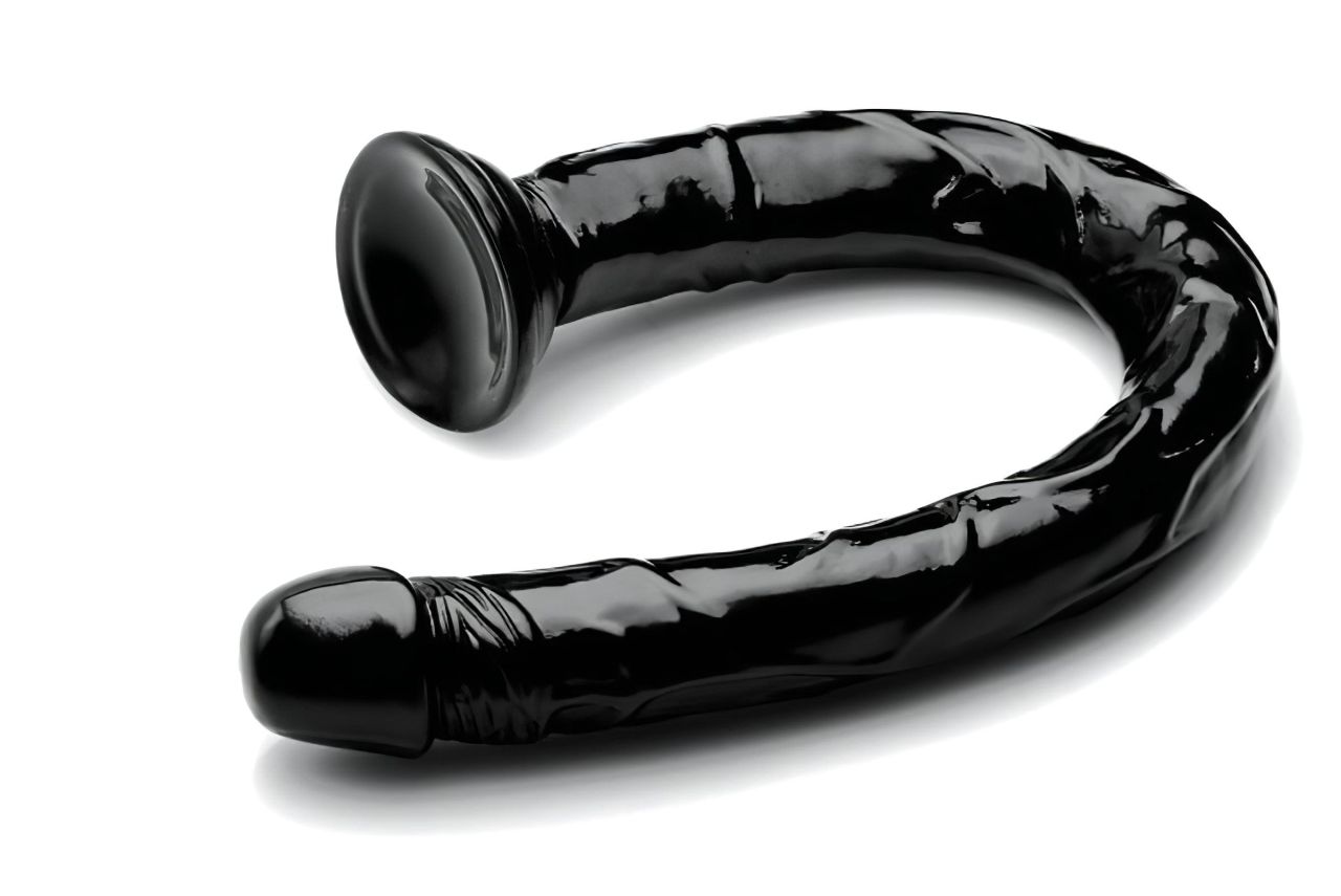 Hosed Anal Snake 19 - tapadókorongos anál dildó (fekete) Hosed Anal Snake 19 - tapadókorongos anál dildó (fekete)
