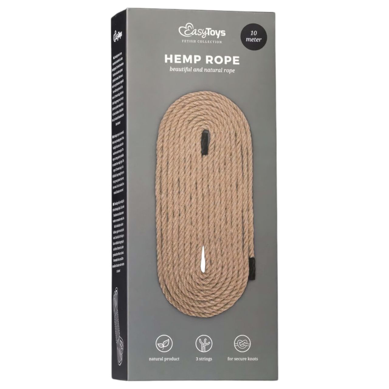 EasyToys Hemp Rope - kender bondage kötél (10 m, natúr) EasyToys Hemp Rope - kender bondage kötél (10 m, natúr)