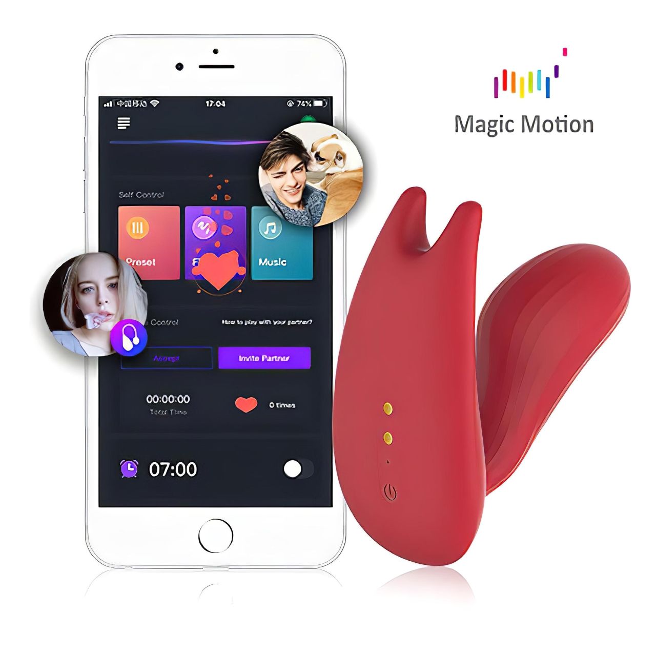 Magic Motion Umi – App-vezérelt felhelyezhető vibrátor (piros) Magic Motion Umi – App-vezérelt felhelyezhető vibrátor (piros)