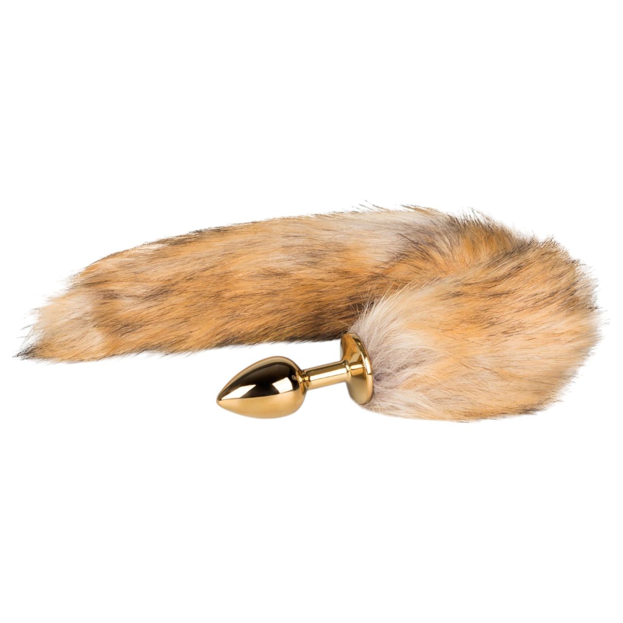 EasyToys Fox NO1 - fém anál plug rókafarokkal (arany-vörös) EasyToys Fox NO1 - fém anál plug rókafarokkal (arany-vörös)