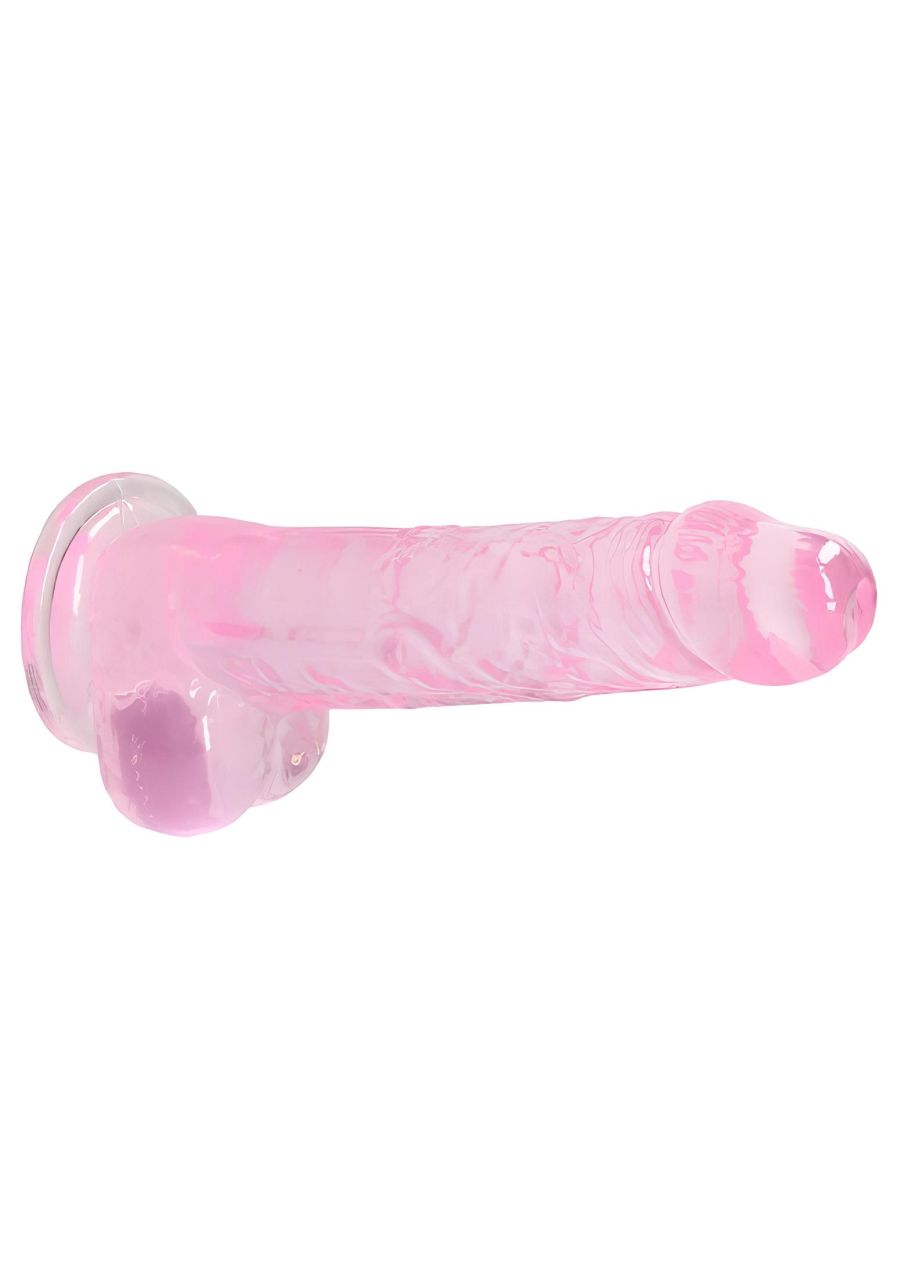 RealRock - átlátszó élethű dildó (pink, 19 cm) RealRock - átlátszó élethű dildó (pink, 19 cm)