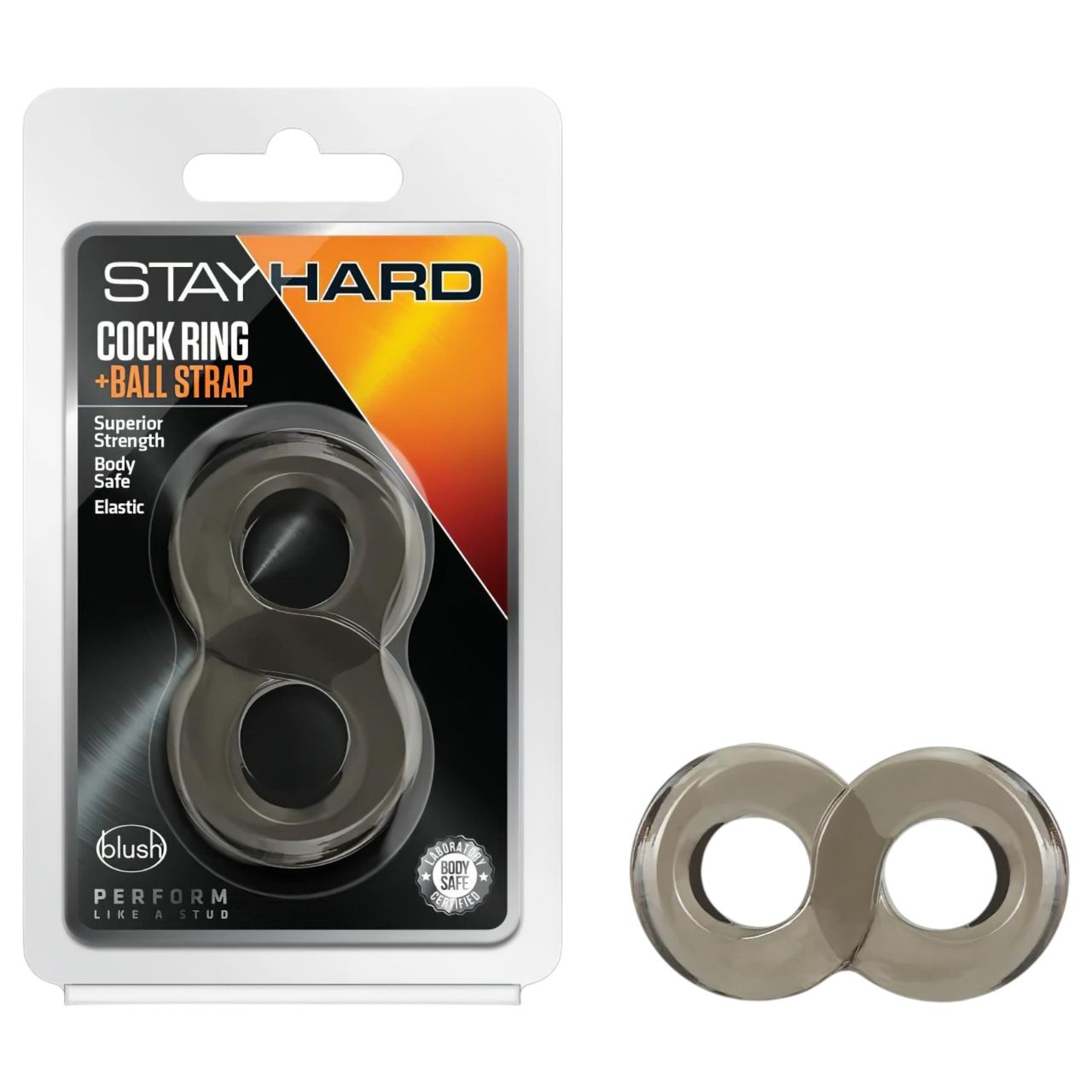 Stay Hard - pénisz-és heregyűrű (szürke) Stay Hard - pénisz-és heregyűrű (szürke)