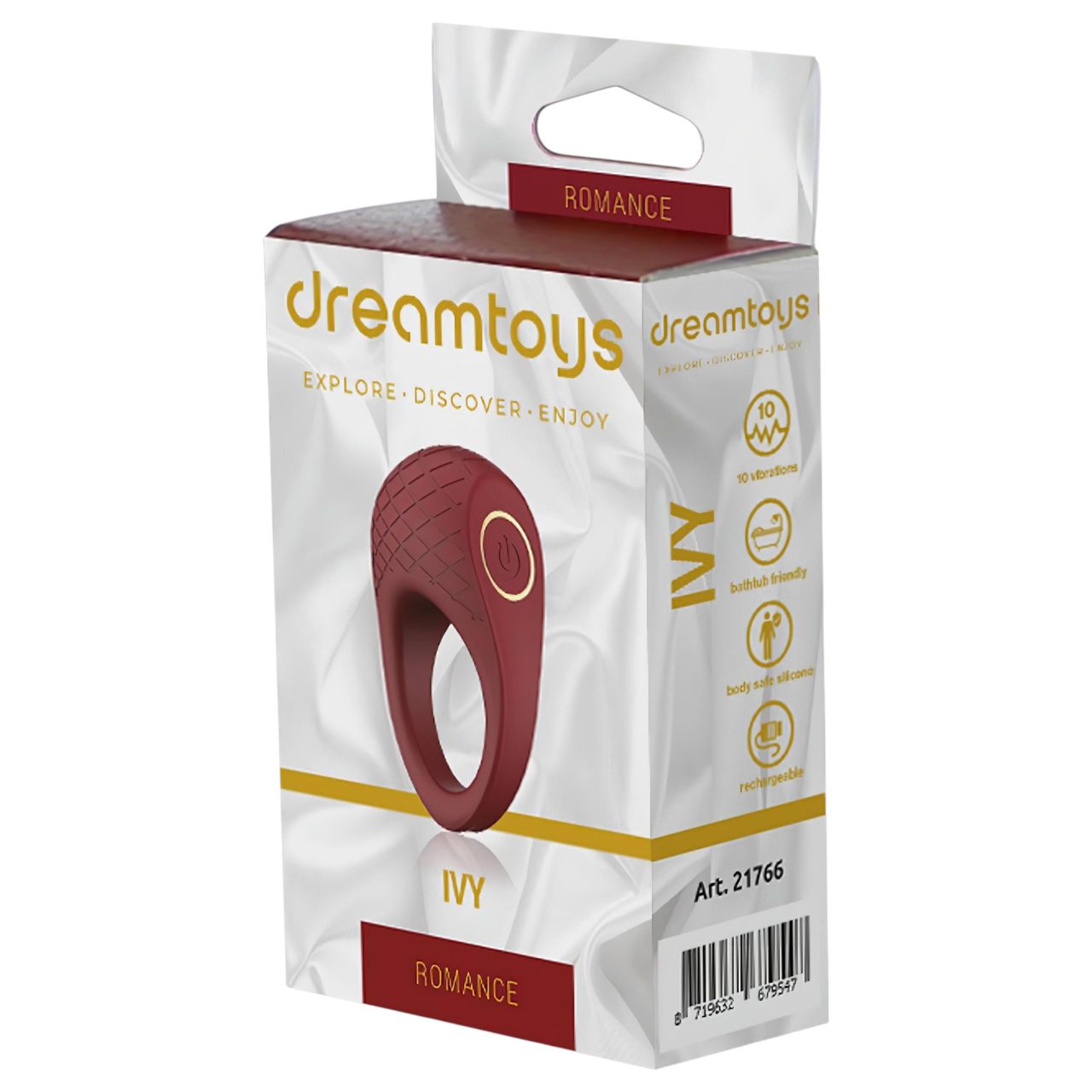Dreamtoys Ivy - rezgő péniszgyűrű (bordó) Dreamtoys Ivy - rezgő péniszgyűrű (bordó)